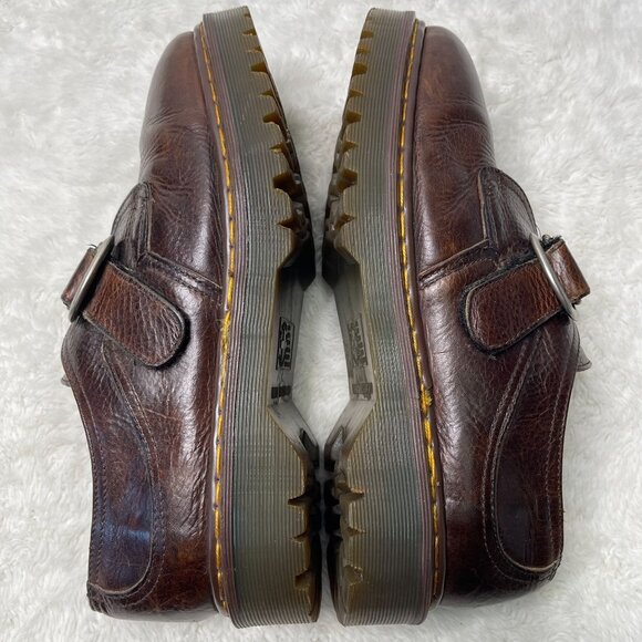 Dr. Martens #8314 Men's Brown Platform Oxfords Leather Shoes Size 11 - Picture 3 of 9